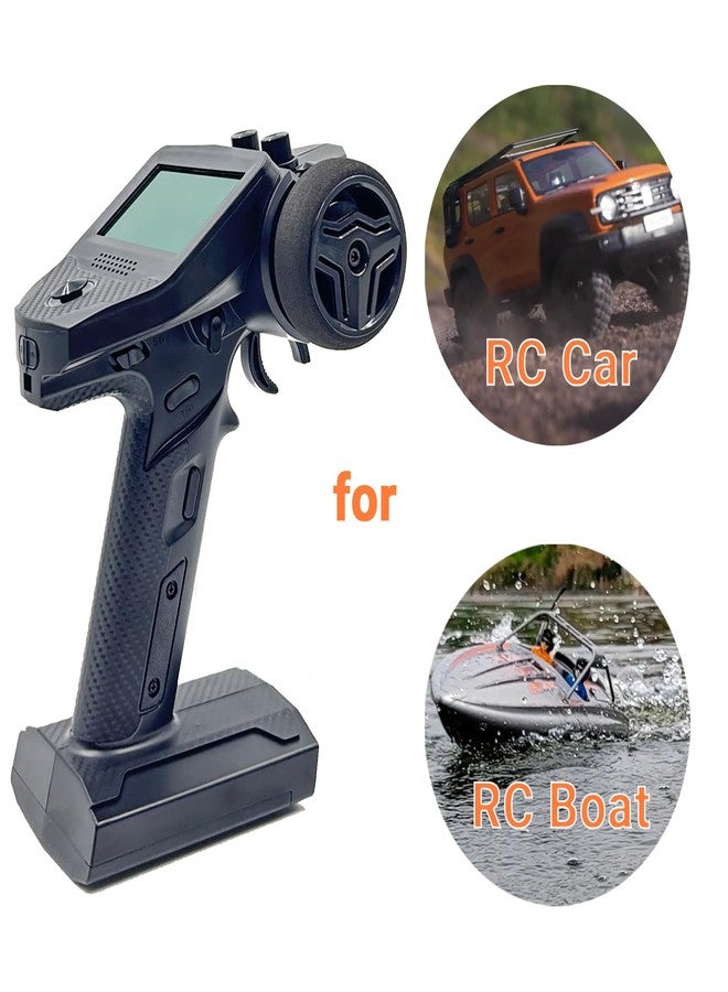 ألاوهو جهاز إرسال واستقبال لاسلكي Alaohu FS-G7P ذو 7 قنوات FS-R7P Fly 2.4GHz Sky Surface Radio Control System لسيارات الزحف والسيارات الصغيرة والسيارات والقوارب التي تعمل بالتحكم عن بعد (مع عجلة قيادة إسفنجية مطورة) - Image 3